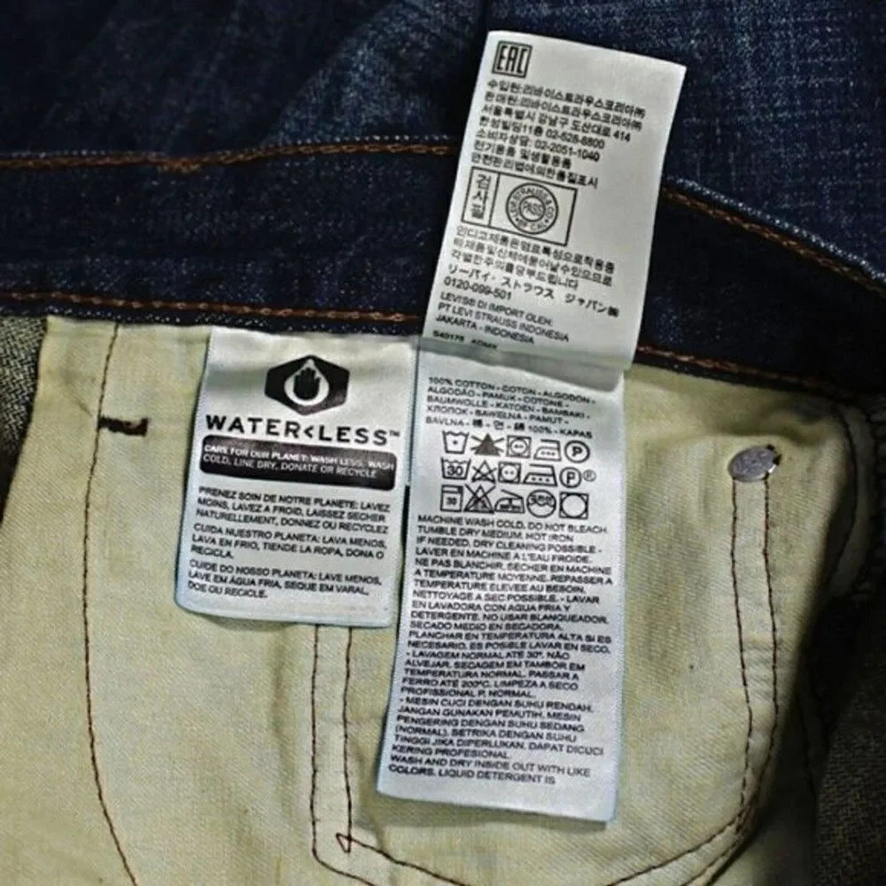 Levi’s 569 Loose Fit Jeans Straight Leg Dark Wash Men's Size 42 X 31.5 (Altered)
